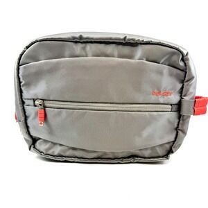 Delsey For Once Wet Pack Toiletry Travel‎ Bag – Coral Orange / Pearl Grey